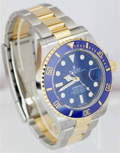 rolex submariner blue gold for sale|rolex submariner blue price new.